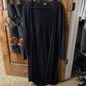 Black high low duster